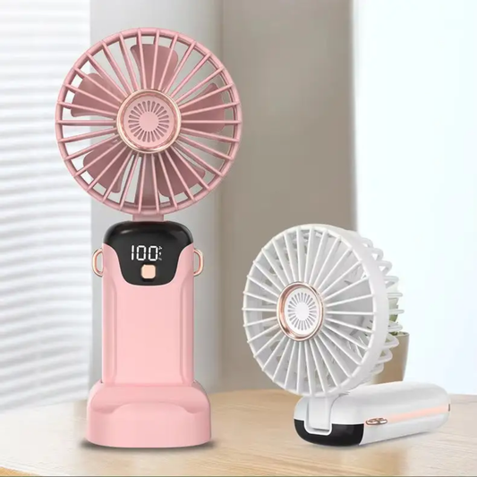 Rechargeable Hand Fan with LED