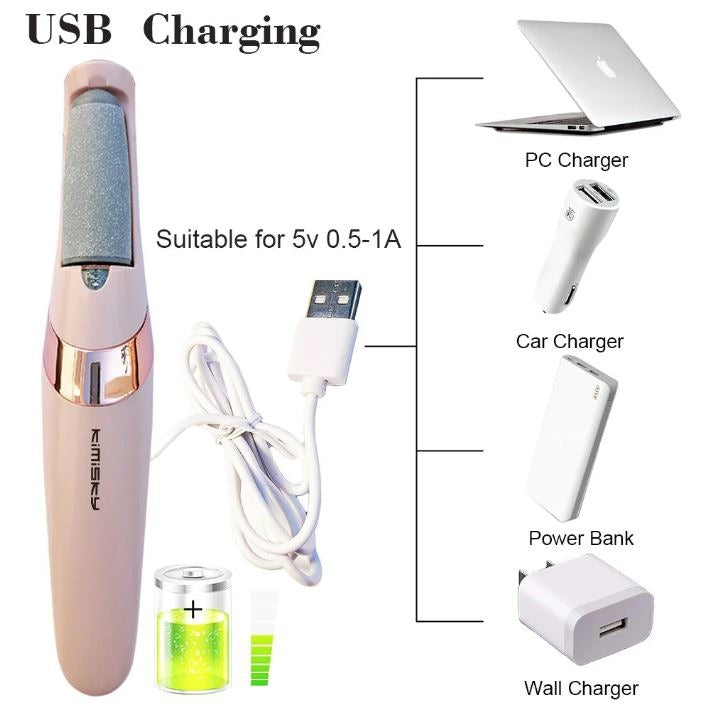 Rechargeable Electric Pedi Foot Filer Effective Callus Remover