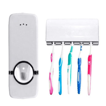 Automatic Toothpaste Dispenser With Toothbrush Holder