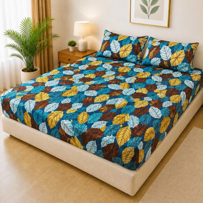 Printed Fancy Quilted Waterproof Mattress Protector Set