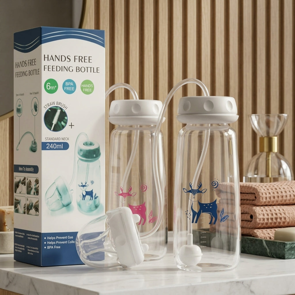 Hands-Free Baby Feeding Bottle 240ml