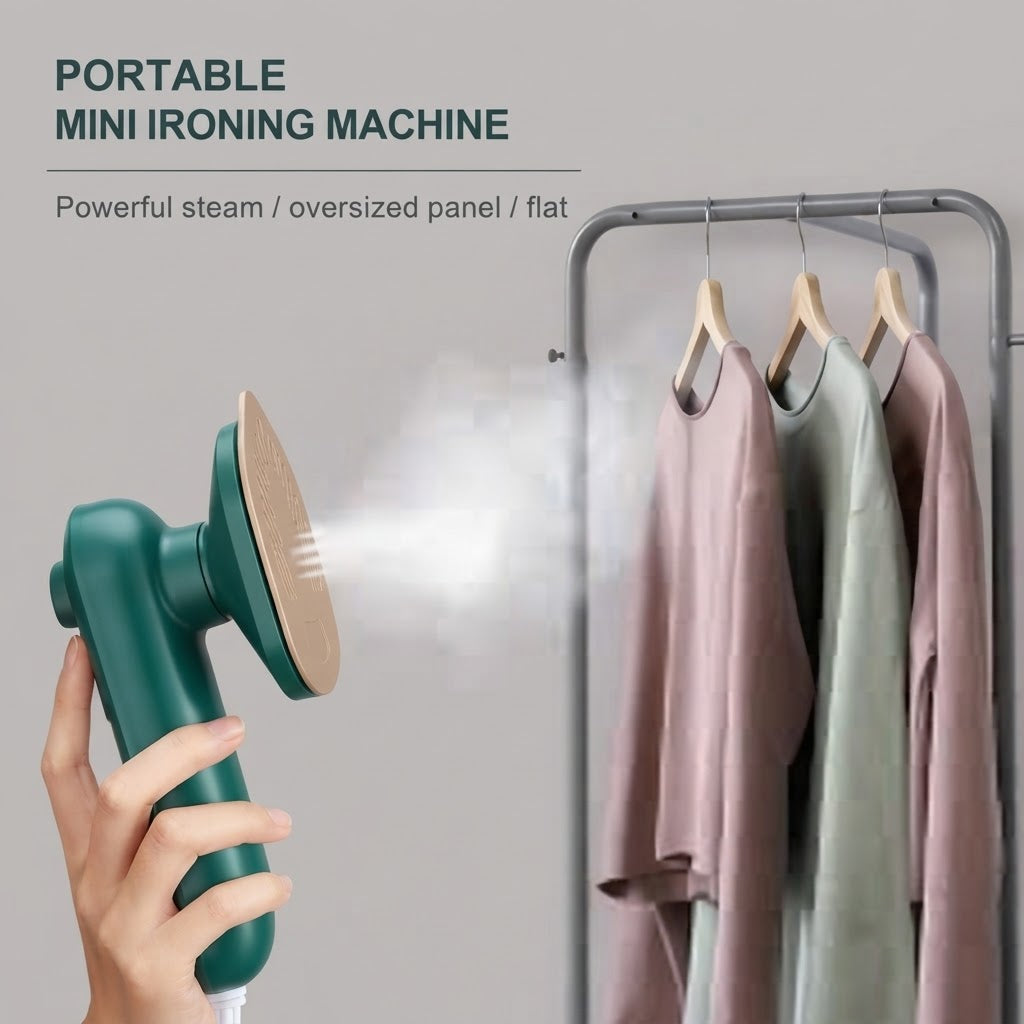 Mini Electric Portable Iron – Wet & Dry Travel Garment Steamer