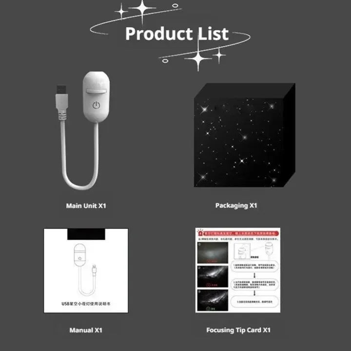Galaxy Starry Sky Projector 2-in-1 Magical Night Light