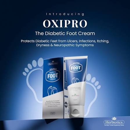 Herbiotics Oxipro Diabetic Foot Cream | Intensive Healing for Dry, Cracked & Itching Feet